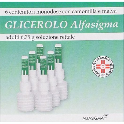 Microclismi di glicerina per Adulti Alfasigma - 6 microclismi da 6,75 grammi