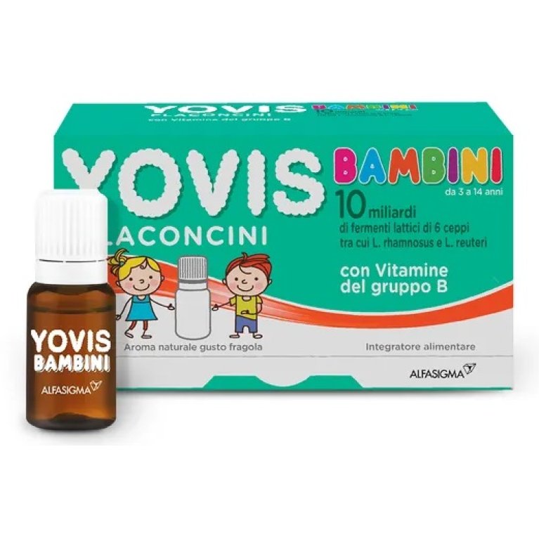 Yovis flaconcini per bambini - gusto fragola - 10 flaconcini