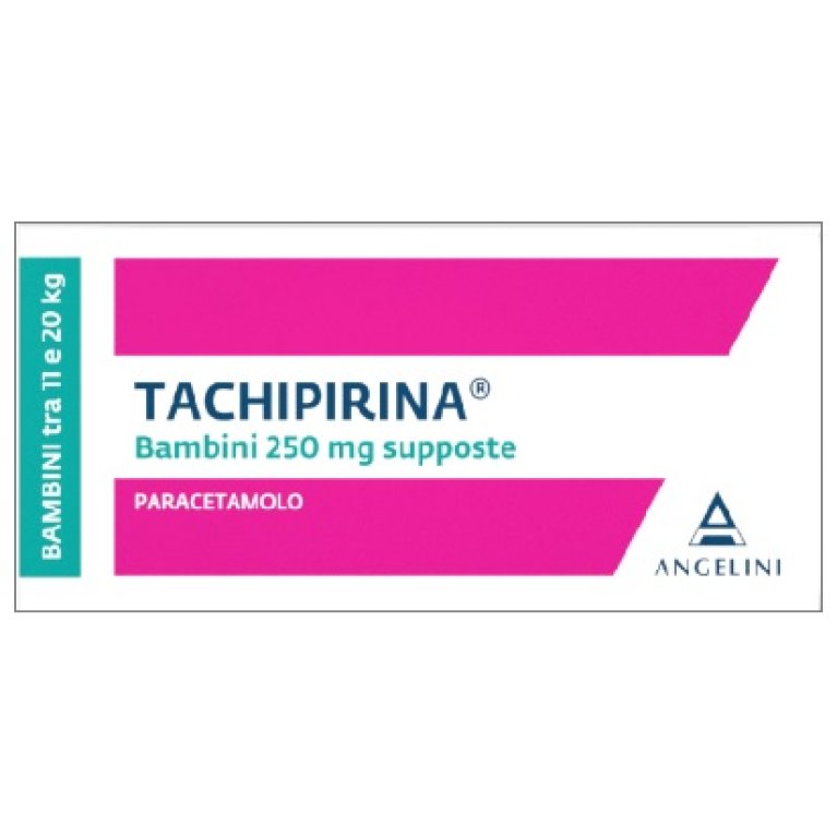 Tachipirina 250 mg supposte - per bambini tra 11 e 20 kg - 10 supposte