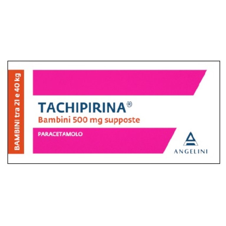 Tachipirina 500 mg supposte - per bambini tra i 21 ed i 40 kg - 10 supposte