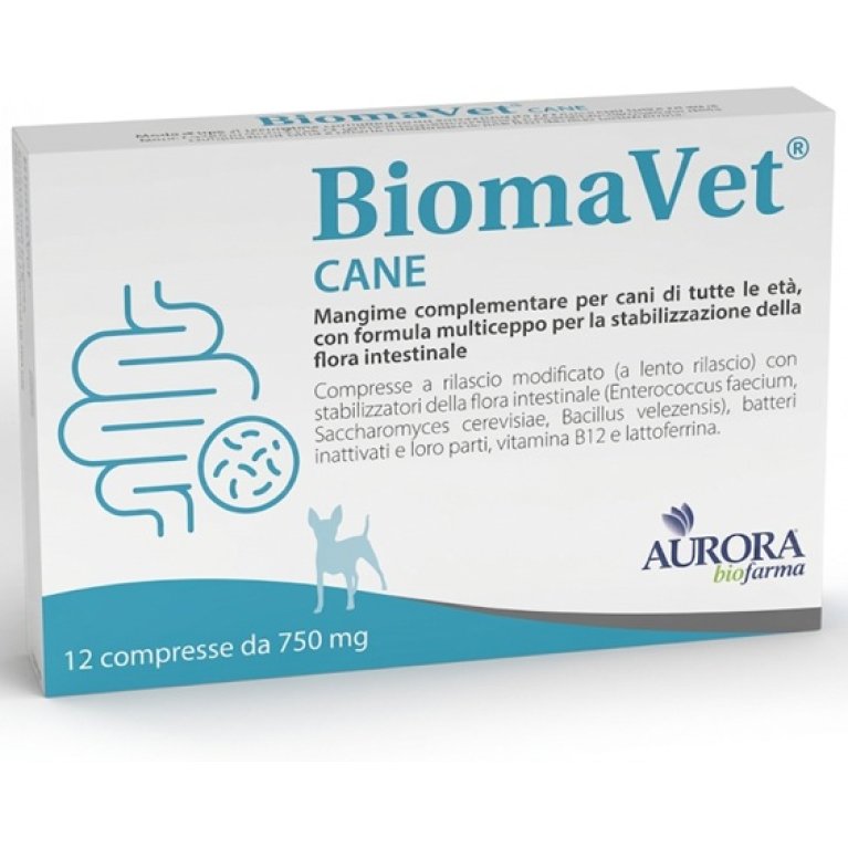 BiomaVet Cane 12 Compresse 750mg - cani da 0 a 10 kg