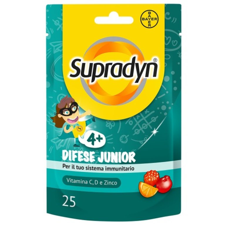 Supradyn Difese Junior - Caramelle gommose per il sistema immunitario - 25 caramelle