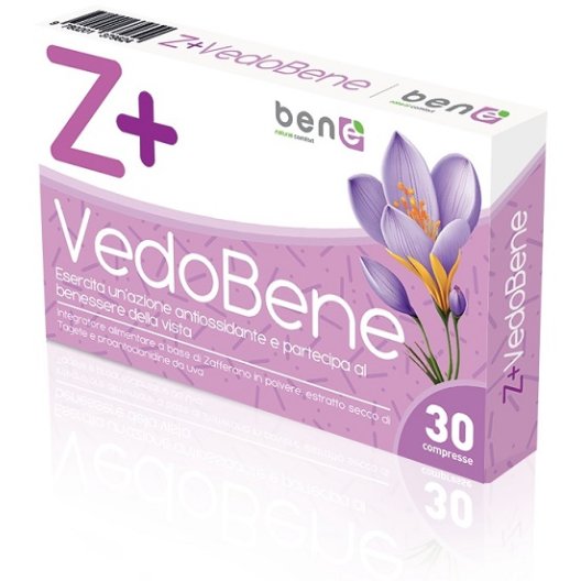 Z+ VedoBene - integratore con zafferano per la vista - 30 compresse