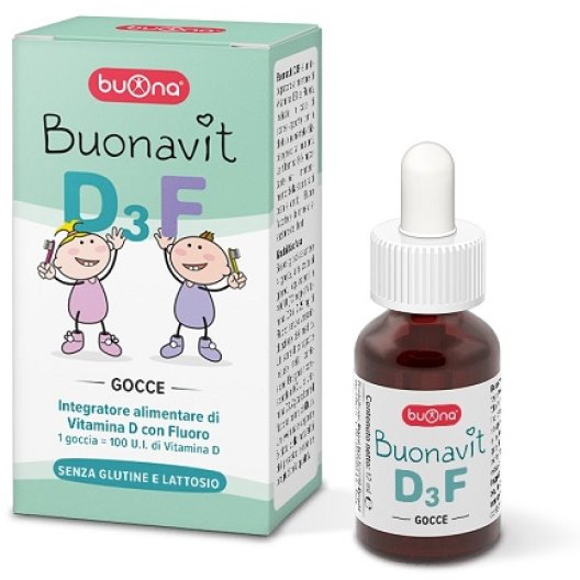 Buonavit D3F gocce - per lo sviluppo osseo e mineralizzazione dei denti  -12 ml