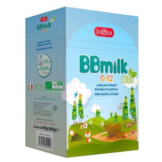 BBmilk 0-12 latte in polvere BIO 2 buste da 400 grammi