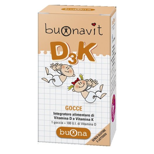 Buonavit D3K gocce, integratore con vitamina D3 e vitamina K1 12 ml