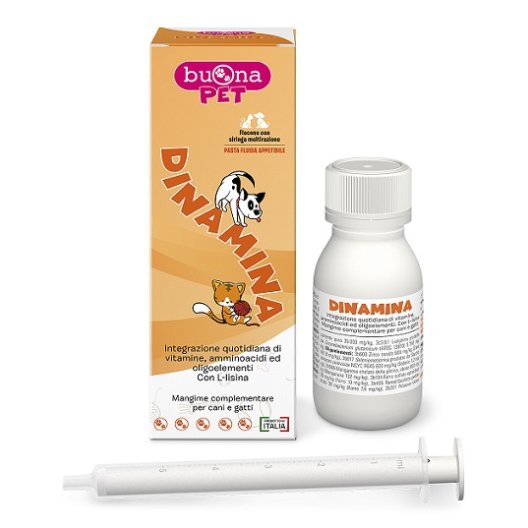 Dinamina vitamine e aminoacidi per cani e gatti flacone 60 grammi
