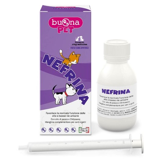 Nefrina per la funzione delle vie urinarie di cani e gatti flacone 60 grammi