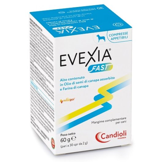 Evexia Fast 30 compresse - ad alto contenuto in olio di semi di canapa