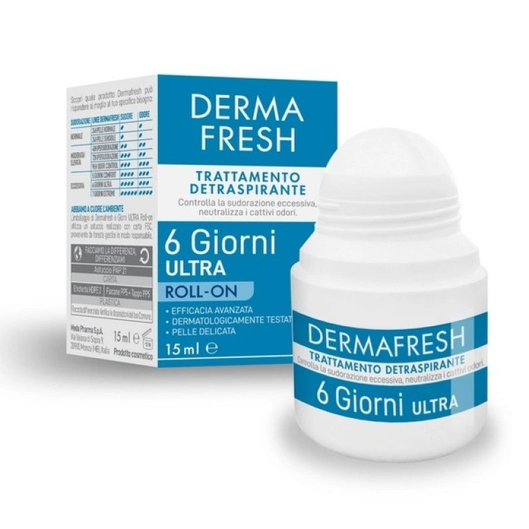 DermaFresh Deodorante Roll On 6 Giorni Ultra - Trattamento Detraspirante