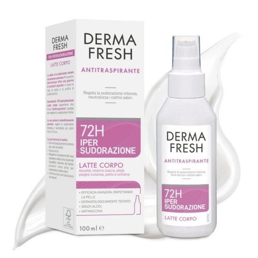 DermaFresh Latte Corpo Antitraspirante 72 h - Iper-sudorazione 100 ml