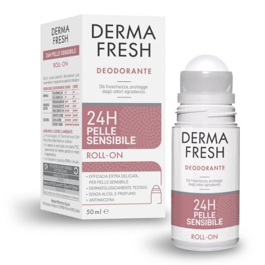 DermaFresh Deodorante Roll On 24 ore - Pelle Sensibile - 50 ml