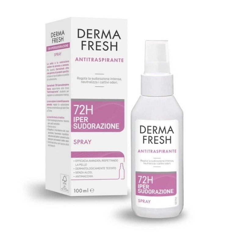 DermaFresh Spray Antitraspirante 72 h - Ipersudorazione - 100 ml
