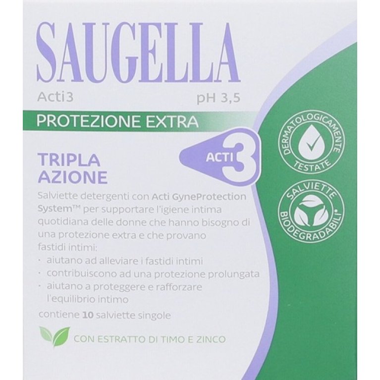 Saugella Salviettine intime Acti3 - 10 salviettine