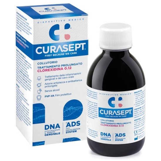 Curasept Collutorio Trattamento prolungato ADS DNA con clorexidina 0.12 - 200  ml