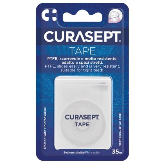 Filo Interdentale Curasept Tape - sezione piatta 35 metri