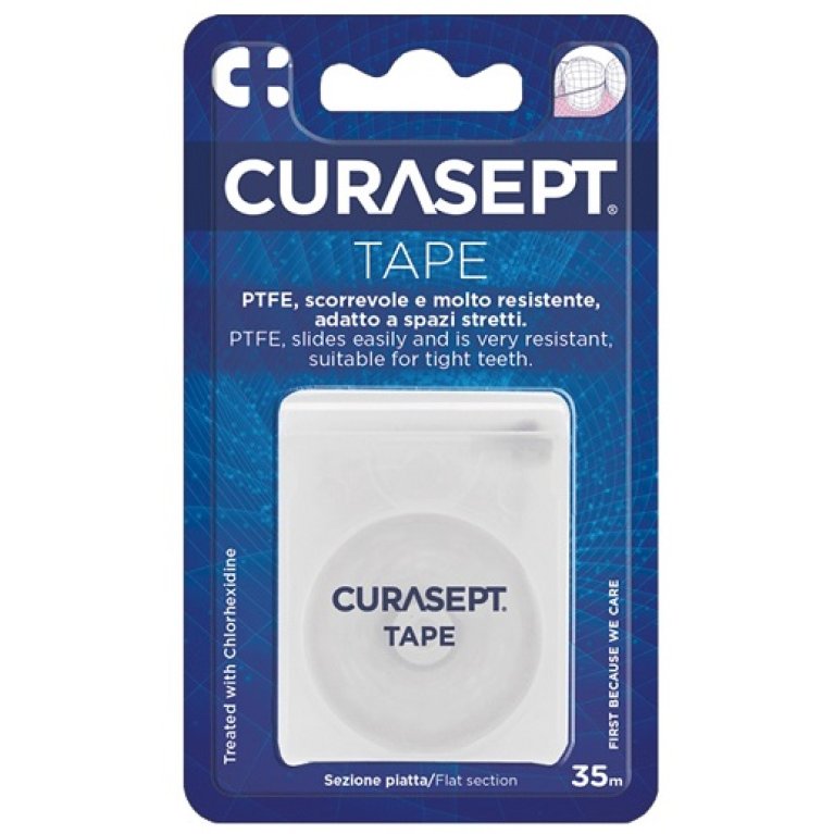 Filo Interdentale Curasept Tape - sezione piatta 35 metri