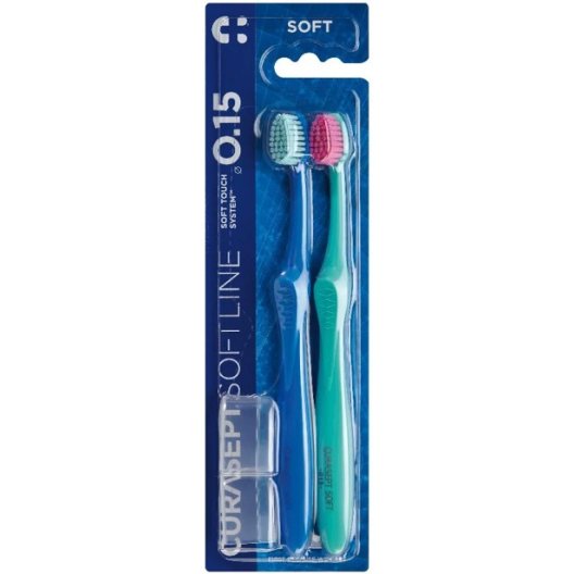 Curasept spazzolino Soft - 0.15 testa corta - confezione doppia 2 spazzolini
