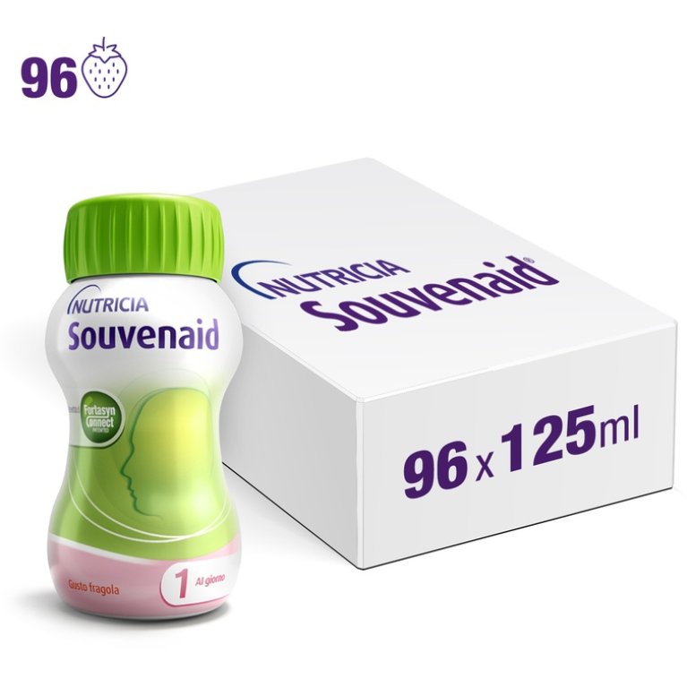 Souvenaid Fragola - 96 bottiglie da 125 ml - Terapia Prolungata