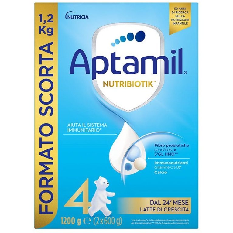 Aptamil 4 Nutribiotik 1200 grammi - Latte in polvere per bambini dai 2 ai 3 anni