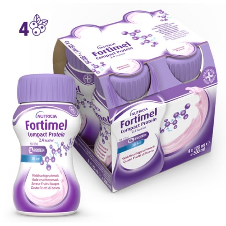 Fortimel Compact Protein Frutti di Bosco - Supplemento 4x125ml