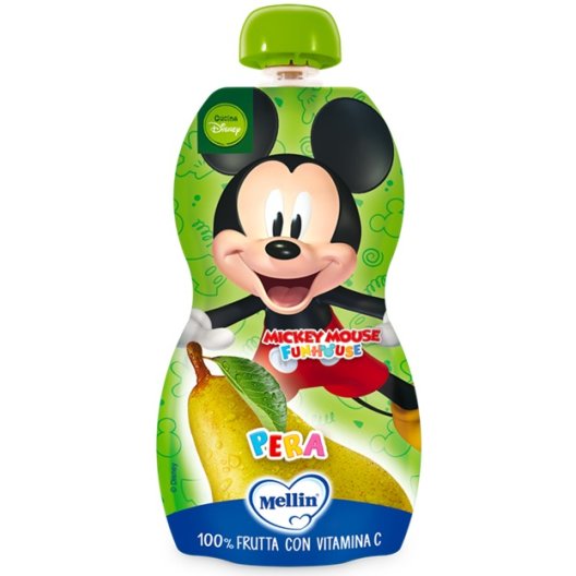 Mellin Frutta Disney - Pouch Topolino 100% pera e vitamina C - 110 g