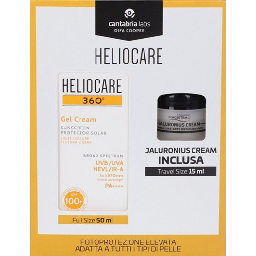 Heliocare 360 Gel Crema SPF 100+ - 50 ml + Jaluronis Cream omaggio Heliocare 360 Gel Crema SPF 100+ - 50 ml + Jaluronis Cream omaggio