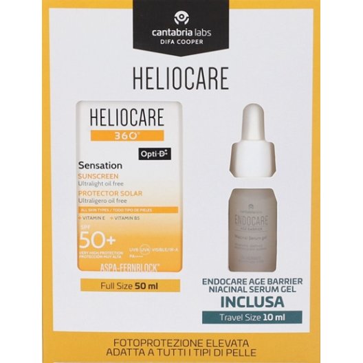 Heliocare 360° Sensation SPF 50+ - Endocare Age Barrier siero omaggio