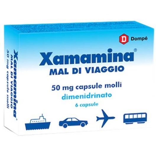 Xamamina Mal di Viaggio Adulti - 50 mg - 6 Capsule Molli 