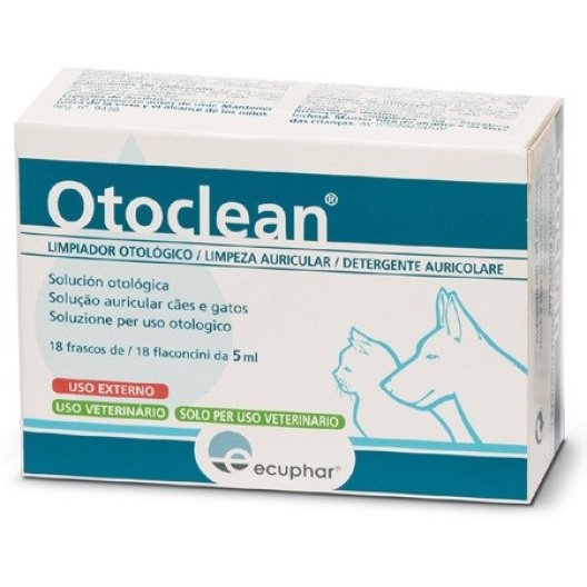 Otoclean - 18 x 5 ml - detergente auricolare in monodose cani-gatti Otoclean - 18 x 5 ml - detergente auricolare in monodose cani-gatti