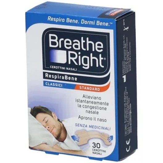 Breathe right respira bene cerotti nasali classici 30 pezzi