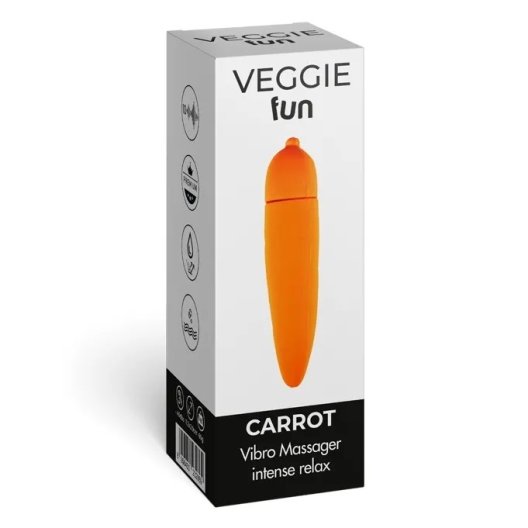 Veggie fun massaggiatore vibrante a forma di carota 11 cm