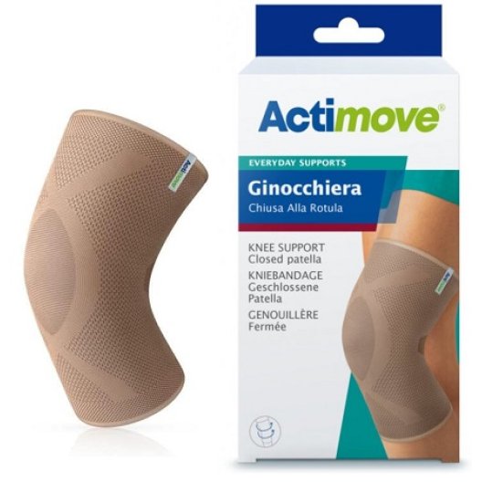 Ginocchiera elastica chiusa alla rotula Actimove - Beige -  taglia XL