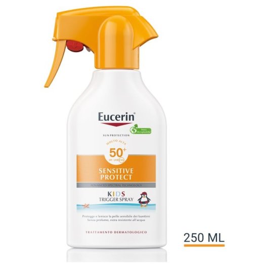 Eucerin Sensitive Protect Kids Trigger Sun Spray SPF 50+ 250 ml - Solare Bambini