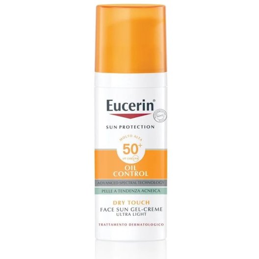 Eucerin Sun Gel-Creme Oil Control Tocco Secco SPF 50+ 50 ml - Solare Viso Pelle Grassa