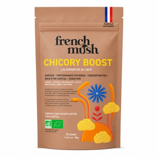 French Mush Chicory Boost - 20 dosi polvere - Bevanda Cicoria e Funghi 100 g