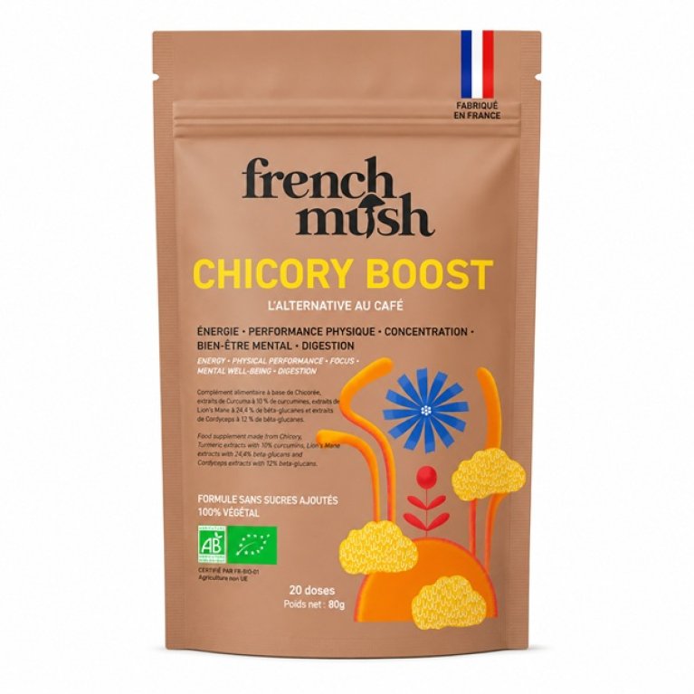 French Mush Chicory Boost - 20 dosi polvere - Bevanda Cicoria e Funghi 100 g