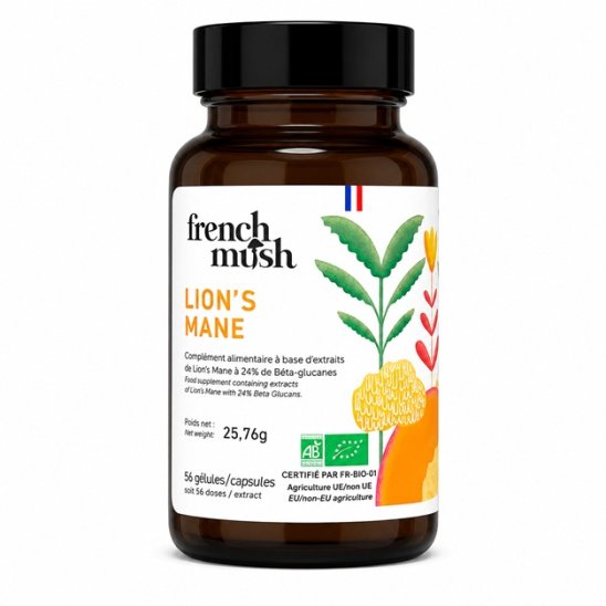 French Mush Lion's Mane BIO - 56 capsule di Hericium Biologico