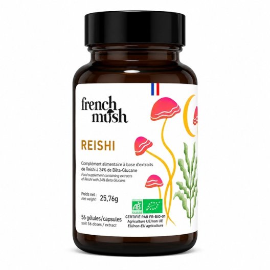 French Mush Reishi BIO - 56 capsule di Ganoderma Lucidum