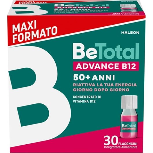 Betotal Advanced B12 flaconcini - integratore di Vitamina B12 oltre i 50 anni - maxi formato 30 flaconcini