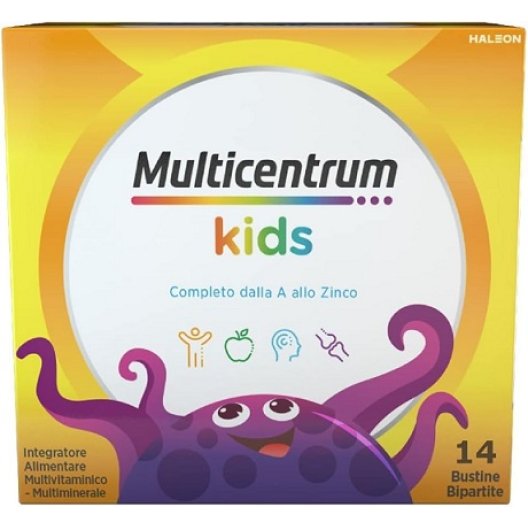 Multicentrum Kids - integratore multivitaminico per bambini dai 3 anni - 14 bustine