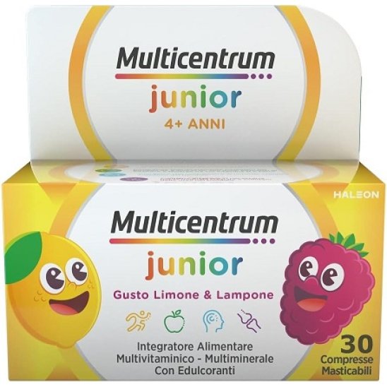 Multicentrum Junior 30 compresse masticabili gusto limone e lampone