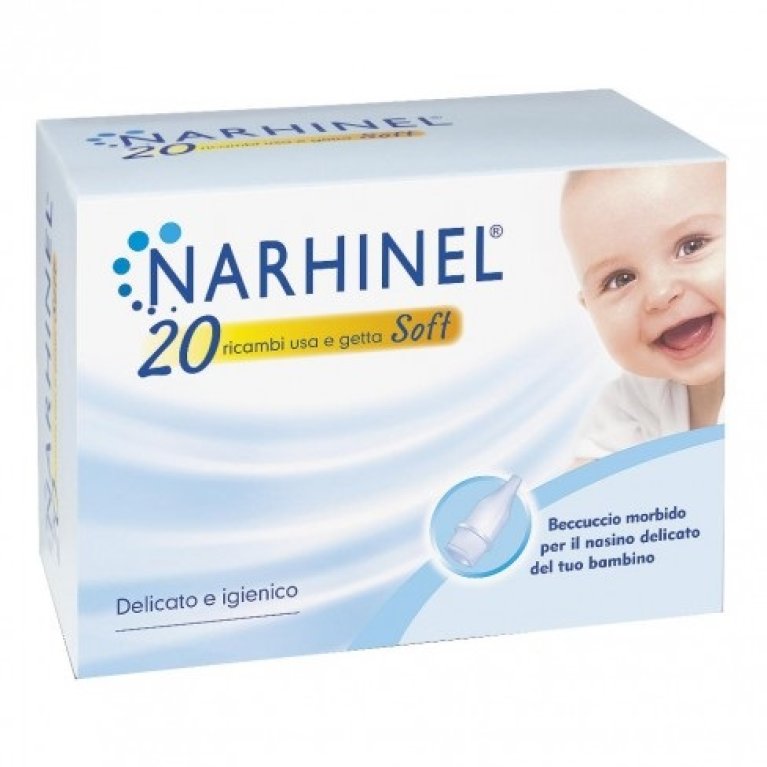Narhinel 20 ricambi soft usa e getta per aspiratore nasale