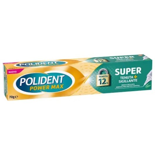Polident Super Tenuta + Sigillante - pasta adesiva per protesi dentali gusto menta - maxi formato 70 grammi