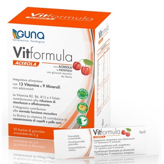 Vitformula Acerola multivitaminico con vitamina C naturale 30 stick