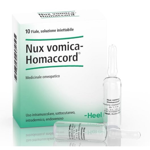 Nux vomica Homaccord Heel 10 fiale da 1,1, ml