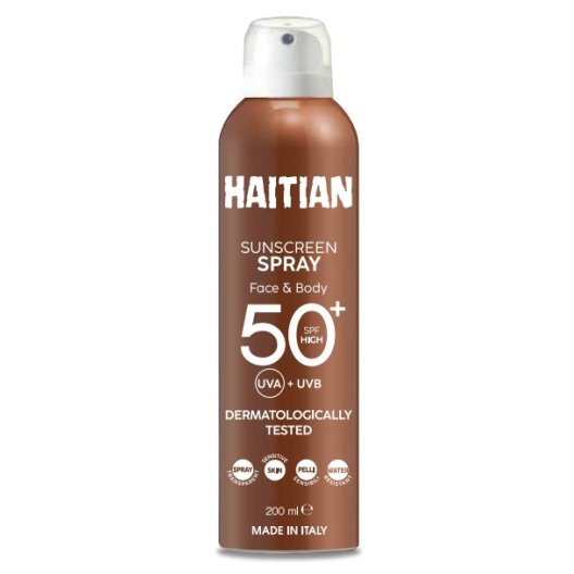Protezione Solare Spray SPF 50+ per viso e corpo Haitian - 200 ml