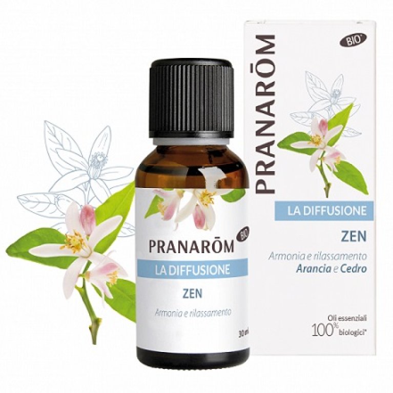 Pranarom la Diffusione Zen - Olio essenziale di arancia e cedro Bio per diffusore d'ambiente - 30 ml