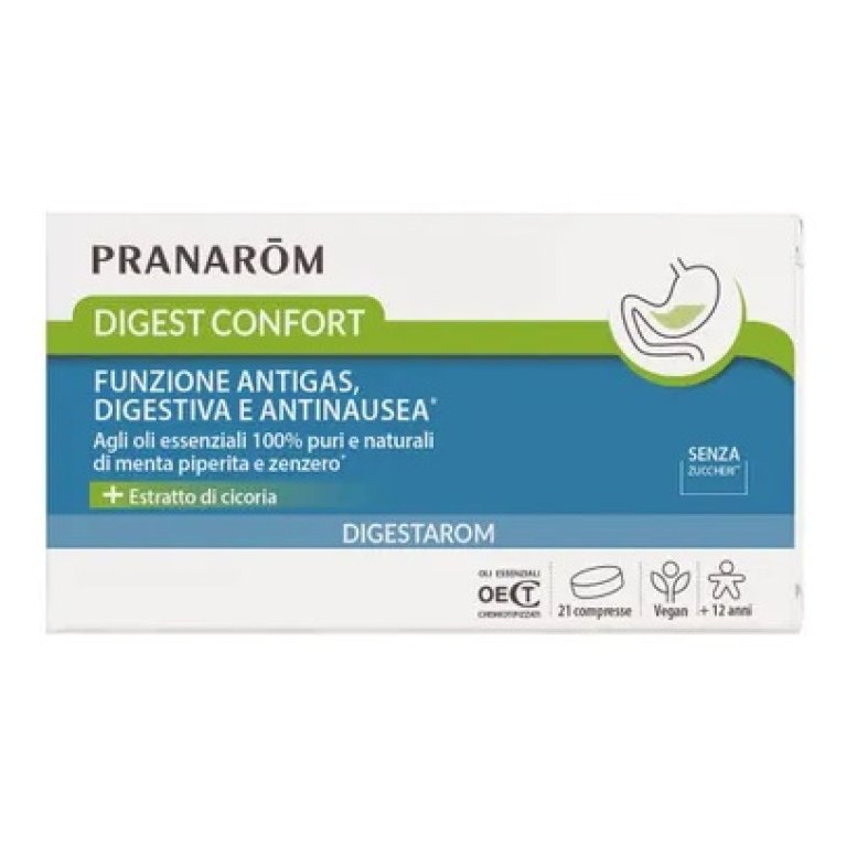 Pranarom Digest Confort - funzione antigas, digestiva ed antinausea - 21 compresse