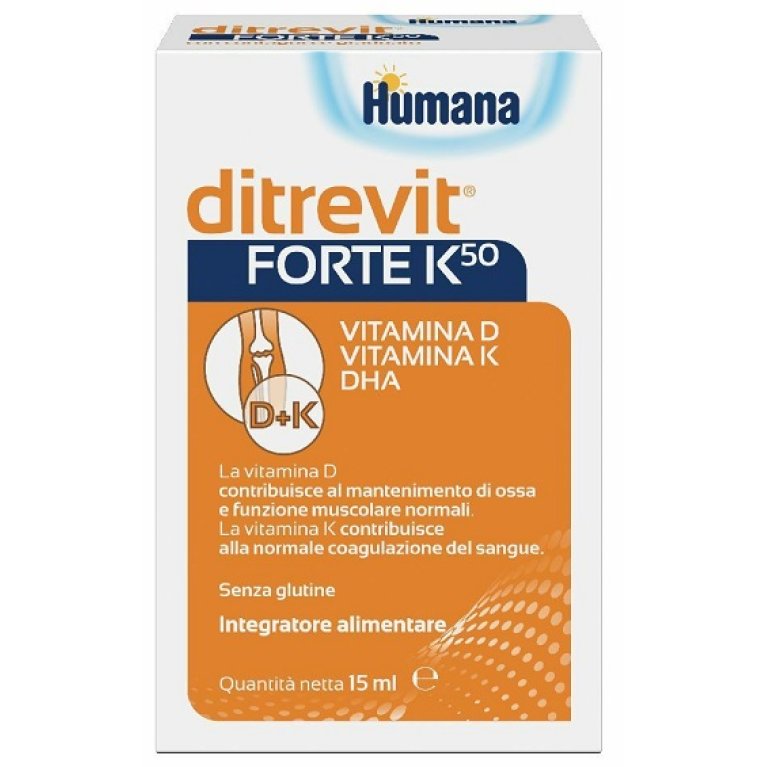 Ditrevit Forte K50 integratore alimentare di Vitamine D e K con DHA - 15 ml